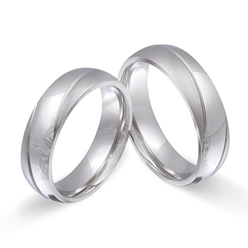 Juwelier Schönschmied - Unisex Partnerringe Freundschaftsringe Trauringe Tocar Edelstahl 52-54 138HHac - Kostenlose Wunschgravur mit AMAZON KONFIGURATOR online gestalten! von Juwelier Schönschmied