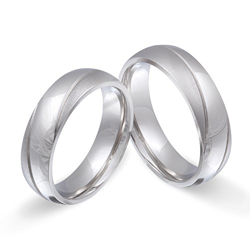 Juwelier Schönschmied - Unisex Partnerringe Freundschaftsringe Trauringe Tocar Edelstahl 58-72 138HHac - Kostenlose Wunschgravur mit AMAZON KONFIGURATOR online gestalten! von Juwelier Schönschmied