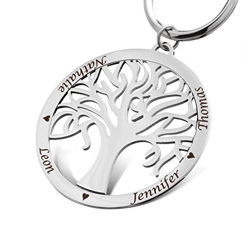 Juwelier Schönschmied - Unisex Schlüsselanhänger herren schlüsselanhänger damen schlüsselanhänger stammbaum schlüsselanhänger aus Edelstahl inkl. Gravur SA23 - Dewo Juwelier Schönschmied - Unisex Schlüsselanhänger herren schlüsselanhänger damen schlüsselanhänger stammbaum schlüsselanhänger aus Edelstahl inkl. Gravur SA23 - Dewo von Juwelier Schönschmied