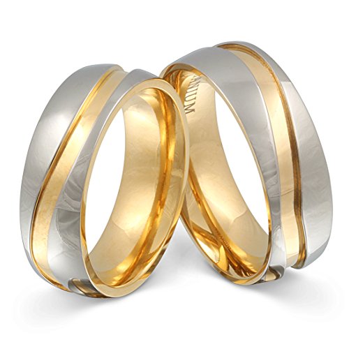 Juwelier Schönschmied - Zwei Titanringe Partnerringe Hochzeitsringe Titan inkl. persönliche Lasergravur multisizer LANrT11HH - Almada von Juwelier Schönschmied