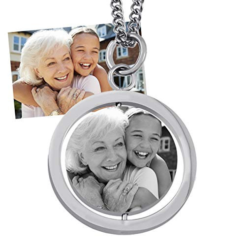 Juwelier Schönschmied Kettenanhänger mit Gravur Beste Oma Geschenk Bild Gravur - inkl. Fotogravur Bildgravur - Edelstahl AH446biac-8 - mit AMAZON KONFIGURATOR direkt online gestalten ! von Juwelier Schönschmied