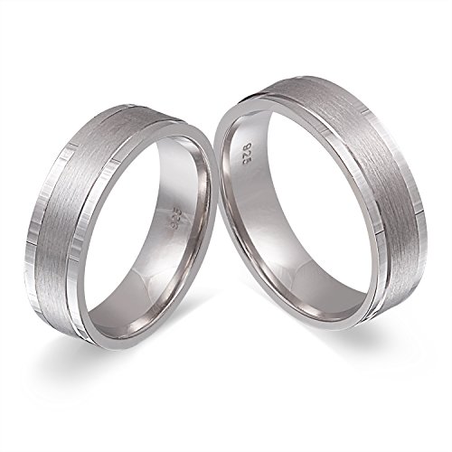Partnerringe Freundschaftsringe Trauringe - inkl. WUNSCHGRAVUR - Silber 56-60 S2HH - mit AMAZON KONFIGURATOR direkt online gestalten ! von Juwelier Schönschmied