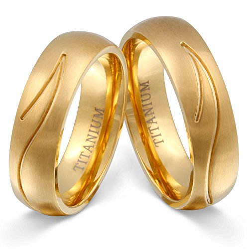 Titanringe Partnerringe Eheringe - inkl. WUNSCHGRAVUR - Titan 58-60 T19HH - mit AMAZON KONFIGURATOR direkt online gestalten ! von Juwelier Schönschmied