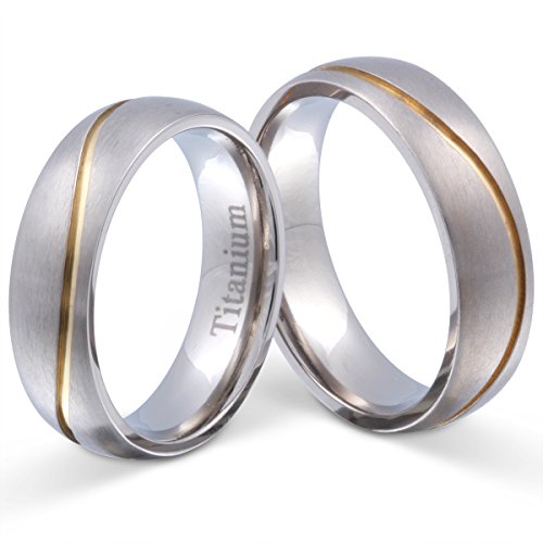 Juwelier Schönschmied Titanringe Partnerringe Eheringe - inkl. WUNSCHGRAVUR - Titan 68-68 T15HH - mit AMAZON KONFIGURATOR direkt online gestalten ! von Juwelier Schönschmied