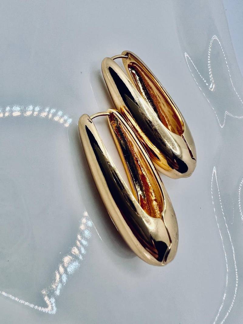 statement Ohrringe - Edelstahl Gold, Wasserfest & Nickelfrei, Luxuriöser Designer Schmuck von JuwelioShop
