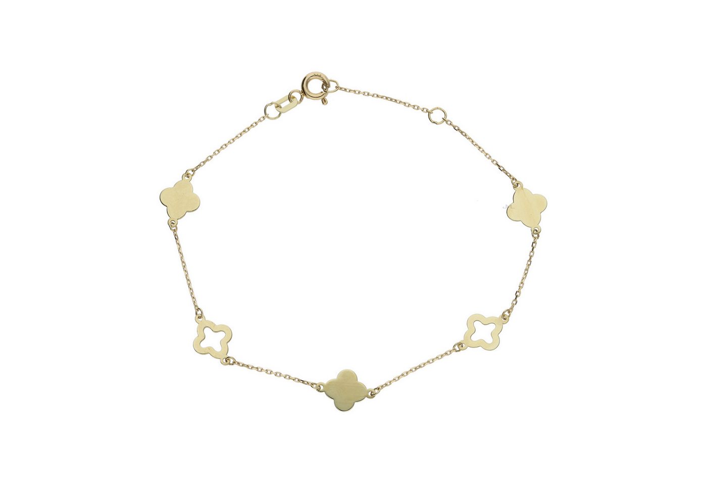 JuwelmaLux Armband Armband 333 Gold Diamantiert Kleebätter JL16-03-0797 JuwelmaLux (kein Set, 1-tlg., kein Set) von JuwelmaLux