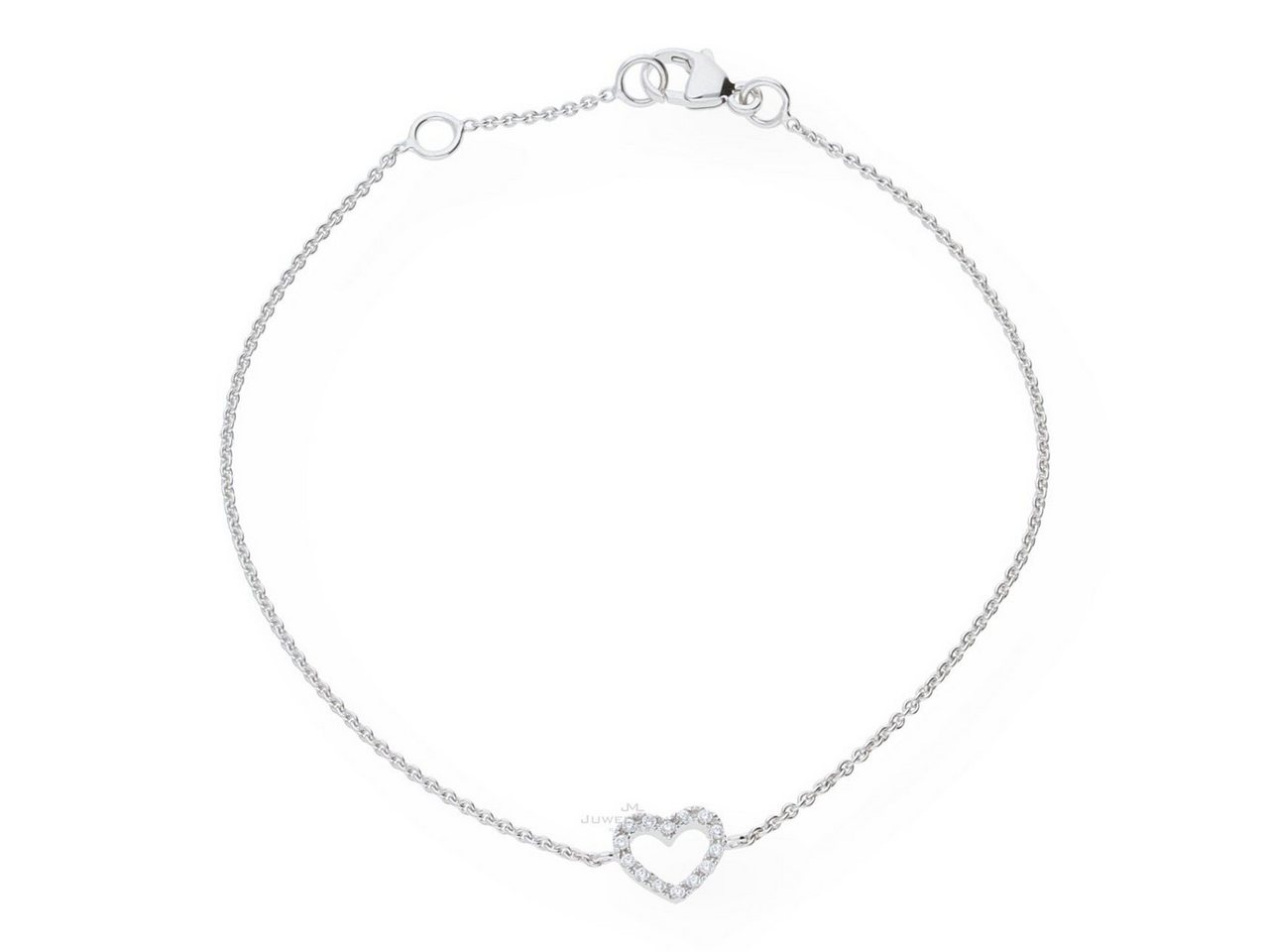 JuwelmaLux Armband JuwelmaLux Armband 333 Weißgold Herz mit Zirkonia JL10-03-0208 (kein Set, 1-tlg., kein Set) von JuwelmaLux