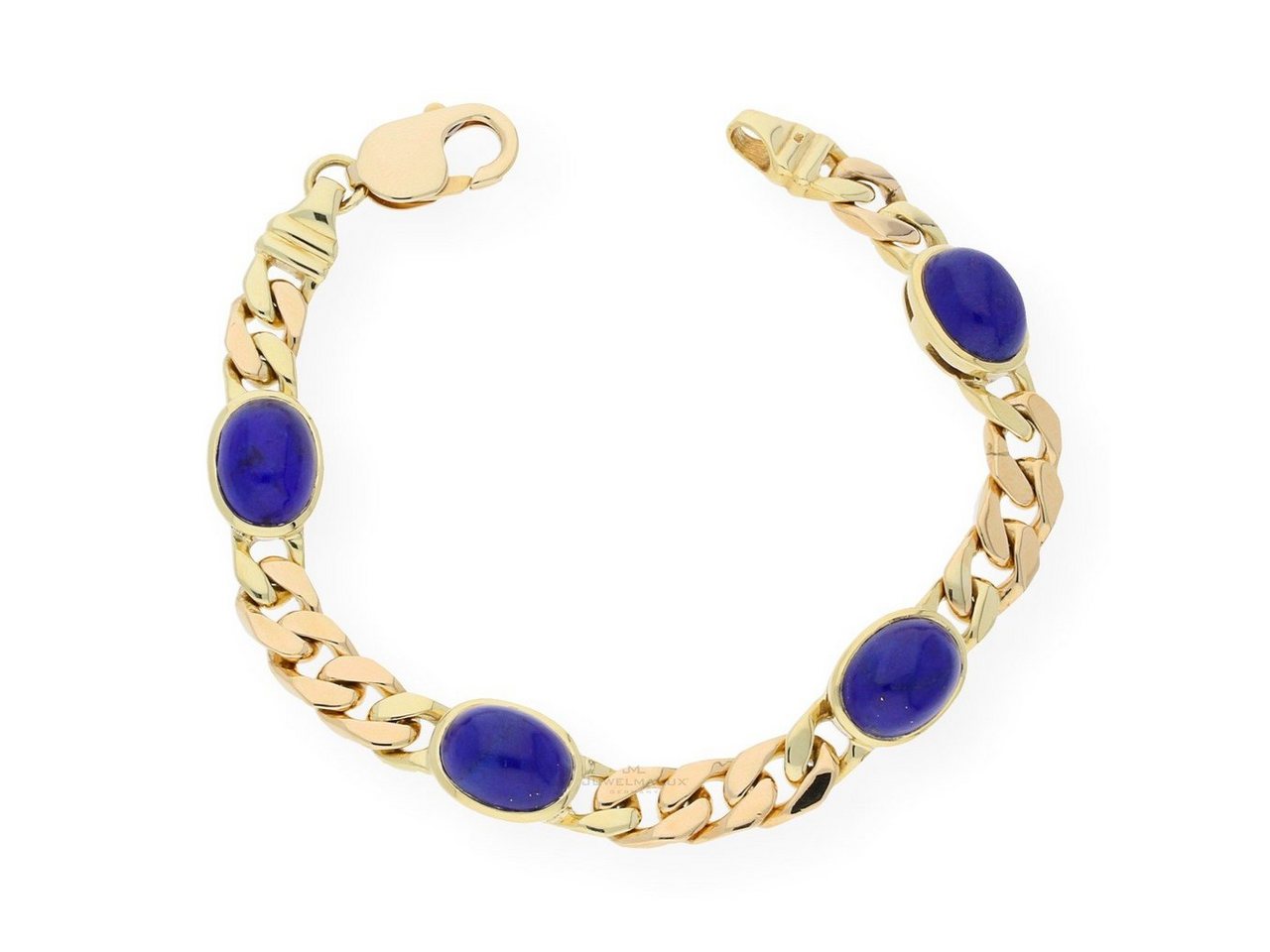 JuwelmaLux Armband JuwelmaLux Armband 585er 14 Karat 19 cm mit Lapislazuli JL30-03-0361 (kein Set, 1-tlg., kein Set) von JuwelmaLux