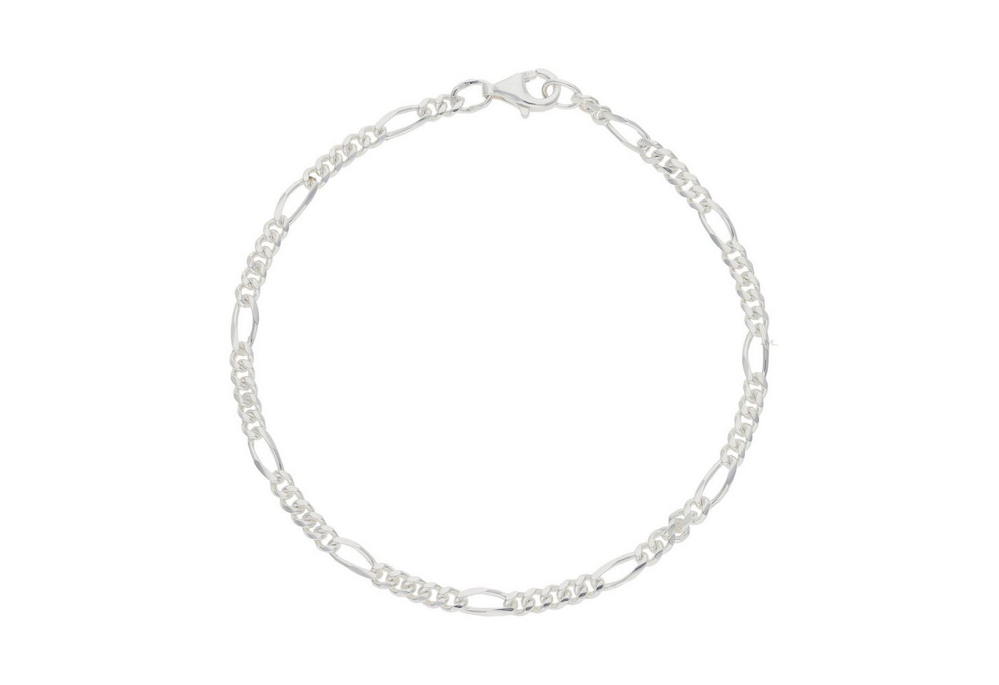 JuwelmaLux Armband JuwelmaLux Armband Figaro oval 925/000 Sterling Silber JL50-03-0065 (kein Set, 1-tlg., kein Set) von JuwelmaLux
