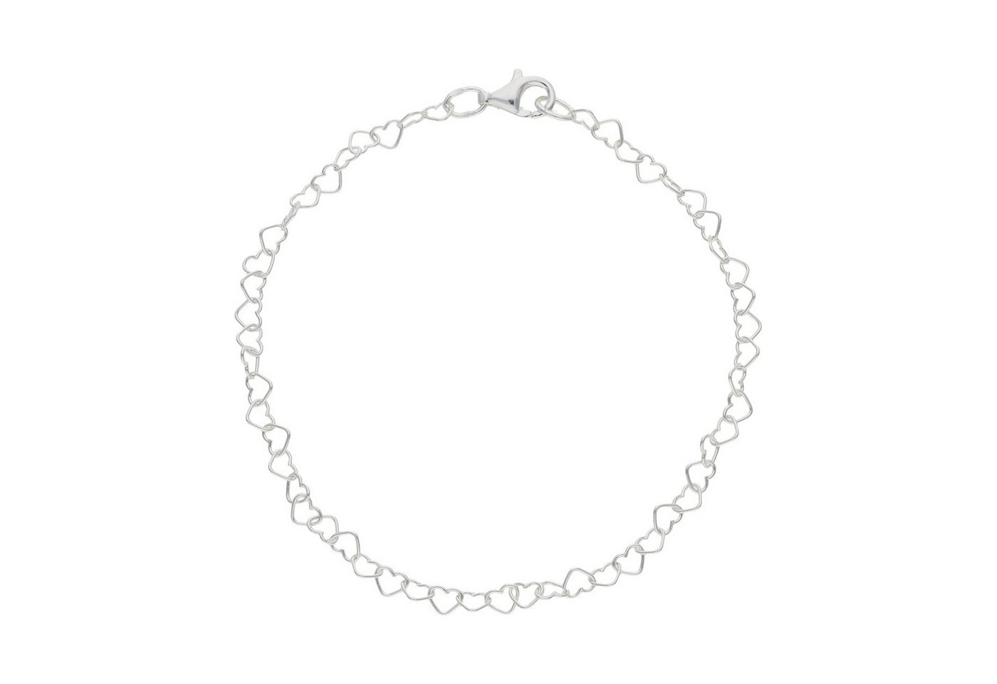 JuwelmaLux Armband JuwelmaLux Armband Herzen 925/000 Sterling Silber JL50-03-0014 19 cm (kein Set, 1-tlg., kein Set) von JuwelmaLux