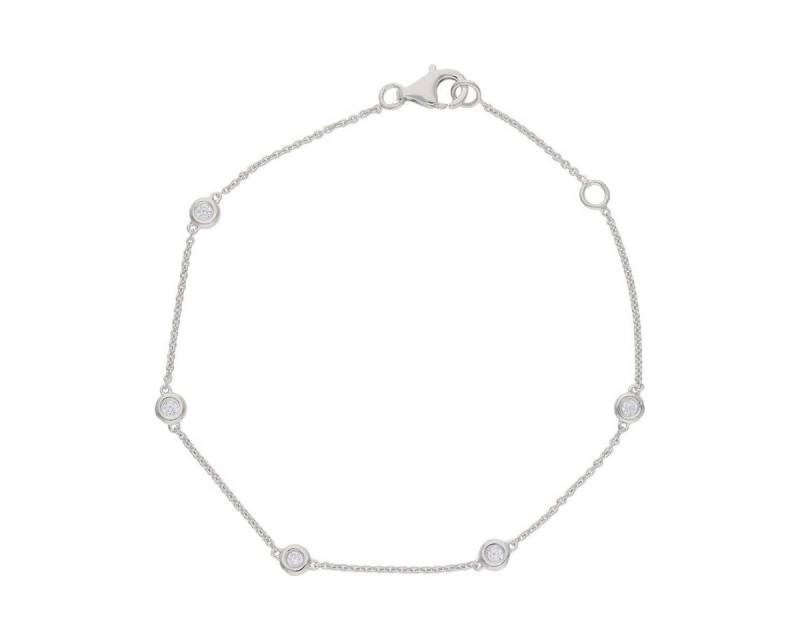 JuwelmaLux Armband JuwelmaLux Armband synth. Zirkonia 925er Sterling Silber rhodiniert JL (kein Set, 1-tlg., kein Set) von JuwelmaLux