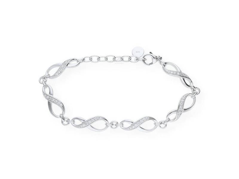 JuwelmaLux Armband JuwelmaLux Infinity Armband 925/000 Sterling Silber rhodiniert JL10-03 (kein Set, 1-tlg., kein Set) von JuwelmaLux