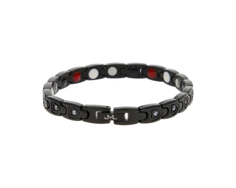 JuwelmaLux Armband JuwelmaLux Magnetarmband Edelstahl Ionen schwarz plattiert, Zirkonia (kein Set, 1-tlg., kein Set) von JuwelmaLux
