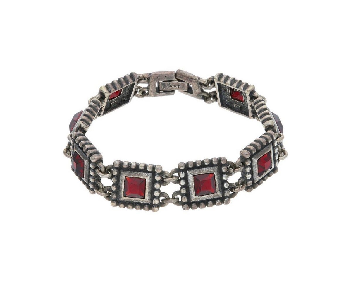 JuwelmaLux Armband JuwelmaLux Trachten Armband 925/000 Silber geschwärzt mit Granat JL30- (kein Set, 1-tlg., kein Set) von JuwelmaLux