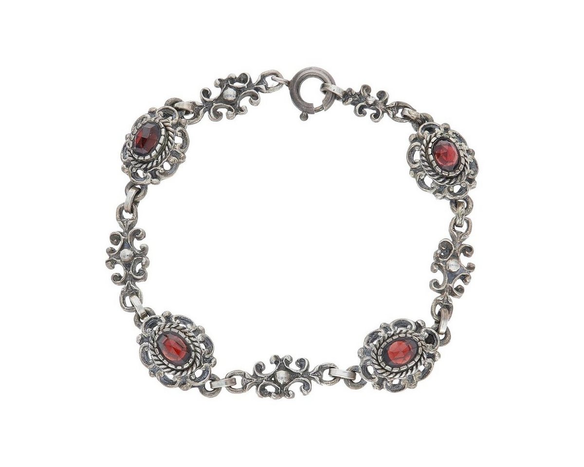 JuwelmaLux Armband JuwelmaLux Trachtenarmband 835/000 Silber geschwärzt mit Granat JL30-0 (kein Set, 1-tlg., kein Set) von JuwelmaLux