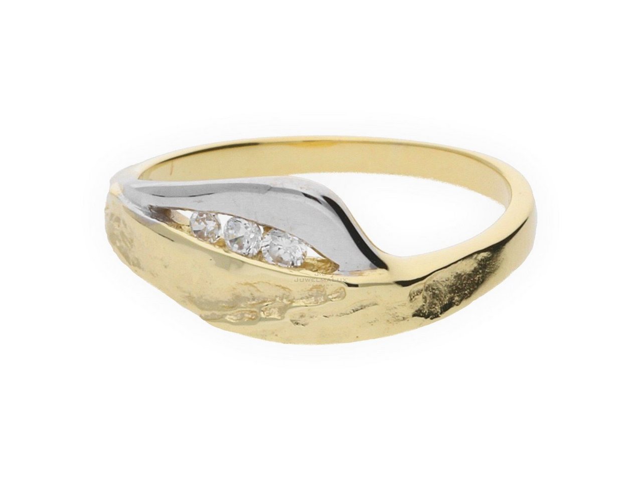 JuwelmaLux Fingerring JuwelmaLux Ring 333/000 (8 Karat) Gold- und Weißgold mit Zirkonia JL20 (kein Set, 1-tlg) von JuwelmaLux