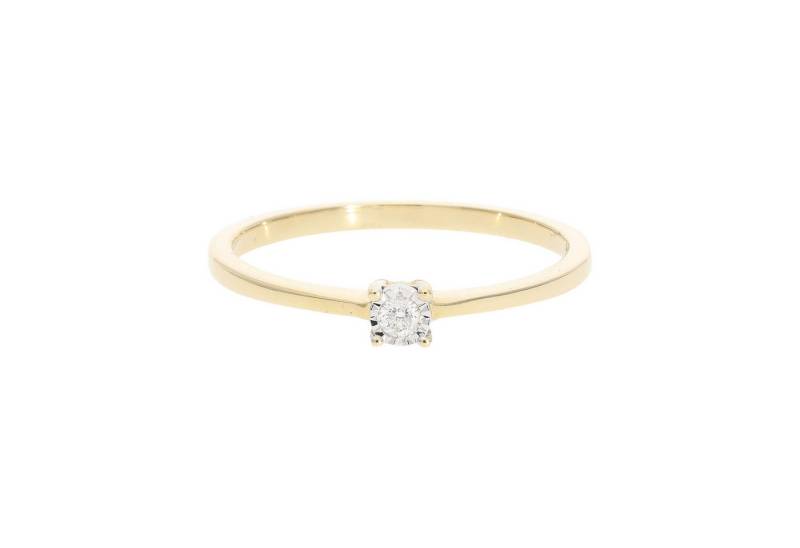 JuwelmaLux Fingerring JuwelmaLux Ring 585/000 (14 Karat) Gold mit Brillant JL10-07-1890 (kein Set, 1-tlg) von JuwelmaLux