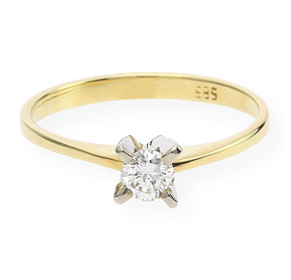 JuwelmaLux Fingerring JuwelmaLux Ring 585/000 (14 Karat) Gold mit Brillant JL30-07-0473 54 (kein Set, 1-tlg) von JuwelmaLux