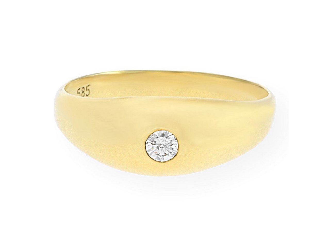 JuwelmaLux Fingerring JuwelmaLux Ring 585/000 (14 Karat) Gold mit Brillant JL30-07-0475 58 (kein Set, 1-tlg) von JuwelmaLux