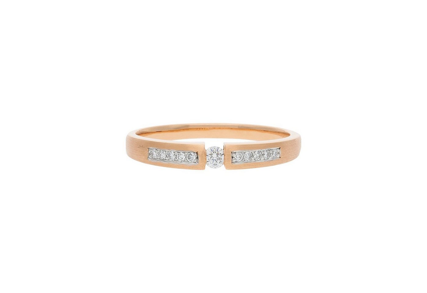 JuwelmaLux Fingerring JuwelmaLux Ring 585/000 (14 Karat) Roségold mit Brillanten JL10-07-052 (kein Set, 1-tlg) von JuwelmaLux