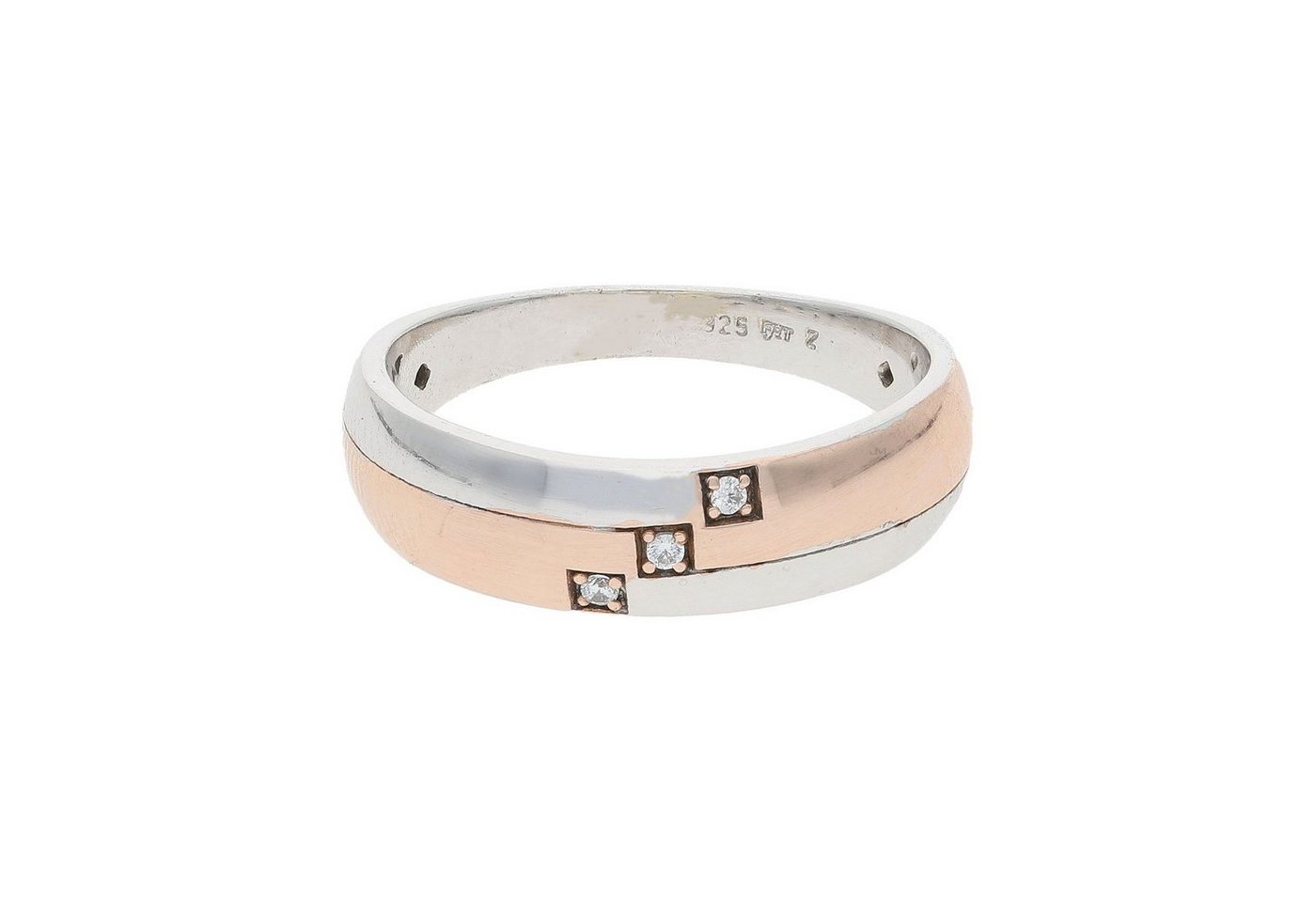 JuwelmaLux Fingerring JuwelmaLux Ring 925/000 Sterling Silber, rosé vergoldet mit synth. Zir (kein Set, 1-tlg) von JuwelmaLux