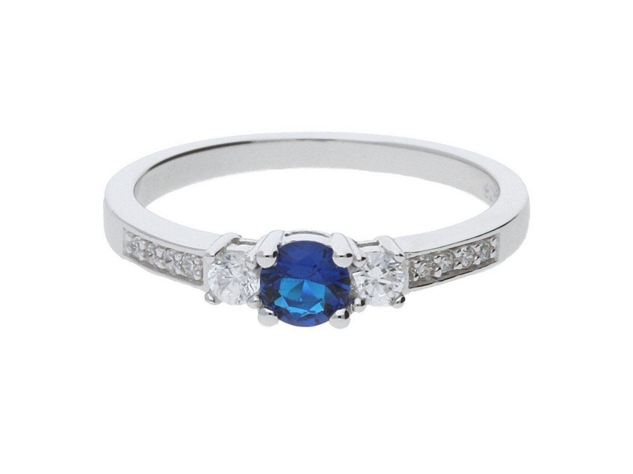 JuwelmaLux Fingerring JuwelmaLux Ring 925 Silber mit synth. Saphir JL10-07-0026 (kein Set, 1-tlg) von JuwelmaLux