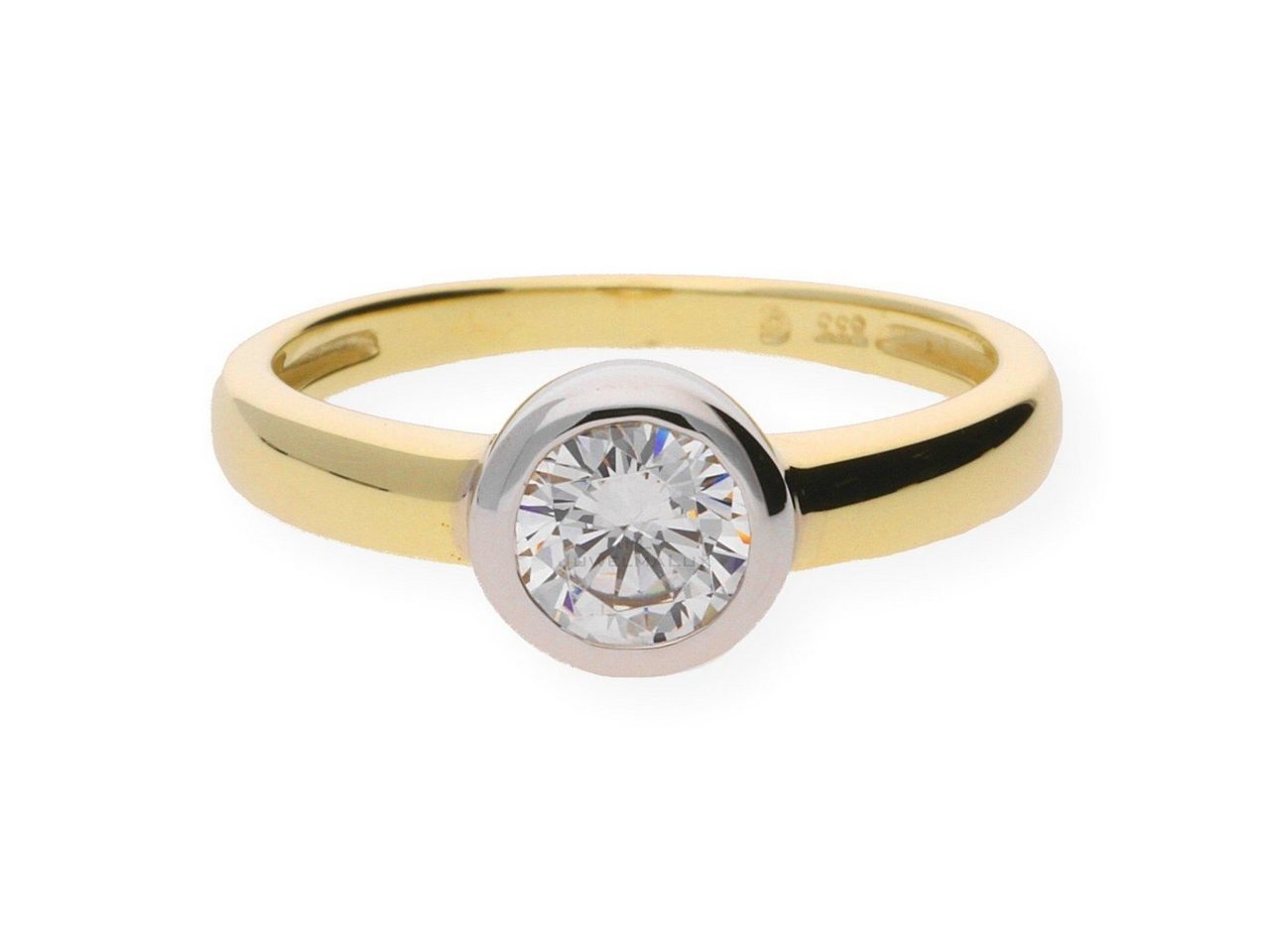 JuwelmaLux Fingerring JuwelmaLux Ring Gelbgold 333er Weißgold 8 Karat JL07-0008-13 (kein Set, 1-tlg) von JuwelmaLux