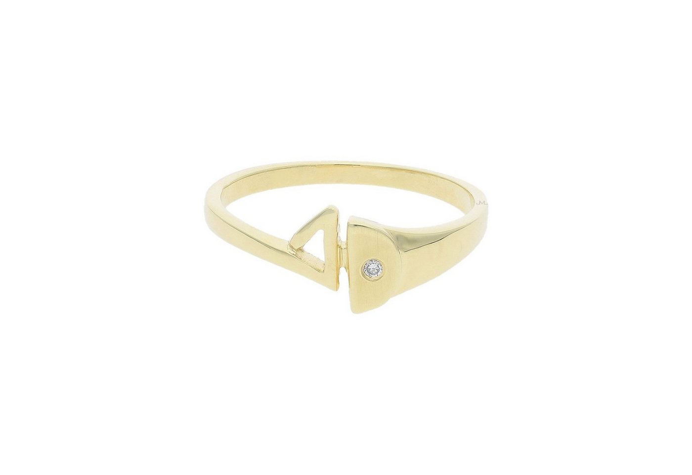 JuwelmaLux Fingerring JuwelmaLux Ring Gelbgold 585er 14 Karat mit Brillant 0,01 ct. JL30-07- (kein Set, 1-tlg) von JuwelmaLux