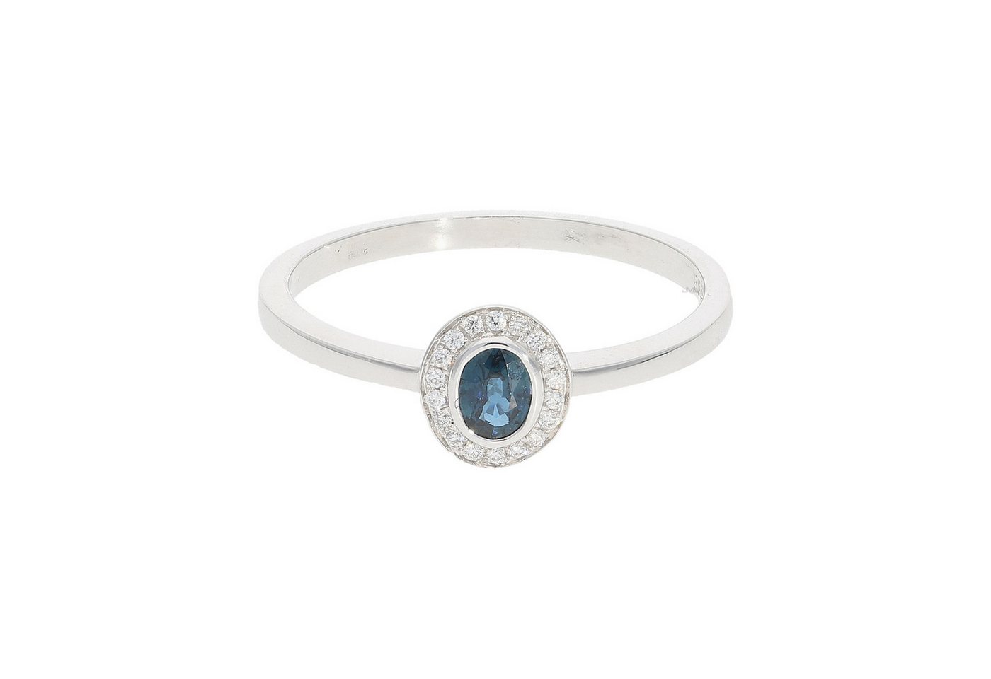 JuwelmaLux Fingerring JuwelmaLux Ring Saphir Ring 585 Weißgold mit Brillanten JL10-07-0801 (kein Set, 1-tlg) von JuwelmaLux