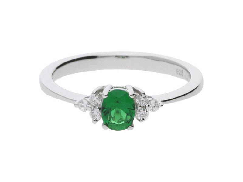 JuwelmaLux Fingerring JuwelmaLux Ring Silber 925/000 mit synthetischem Smaragd JL10-07-0256 (kein Set, 1-tlg) von JuwelmaLux