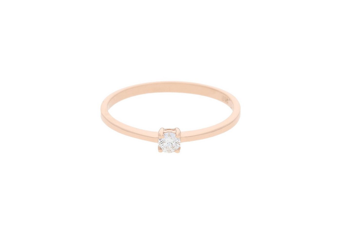 JuwelmaLux Fingerring JuwelmaLux Verlobungsring 585/000 (14 Karat) Roségold mit Brillant JL1 (kein Set, 1-tlg) von JuwelmaLux