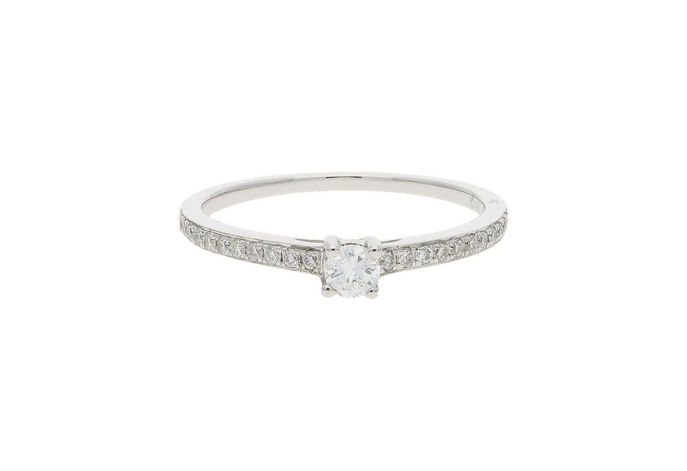 JuwelmaLux Fingerring JuwelmaLux Verlobungsring 750er 18 Karat Weißgold mit Diamanten 0,22ct (kein Set, 1-tlg) von JuwelmaLux