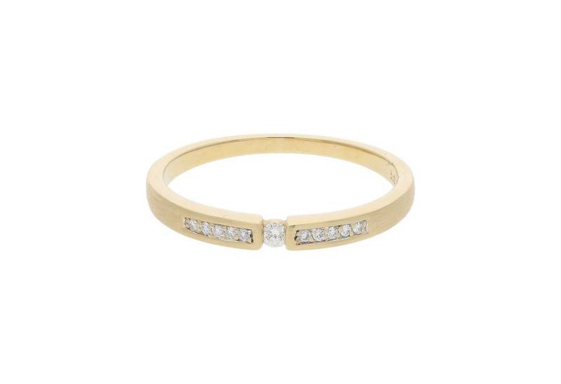 JuwelmaLux Fingerring Juwelmalux Ring 585/000 (14 Karat) Gold mit Brillanten 0,07 Carat JL10 (kein Set, 1-tlg) von JuwelmaLux