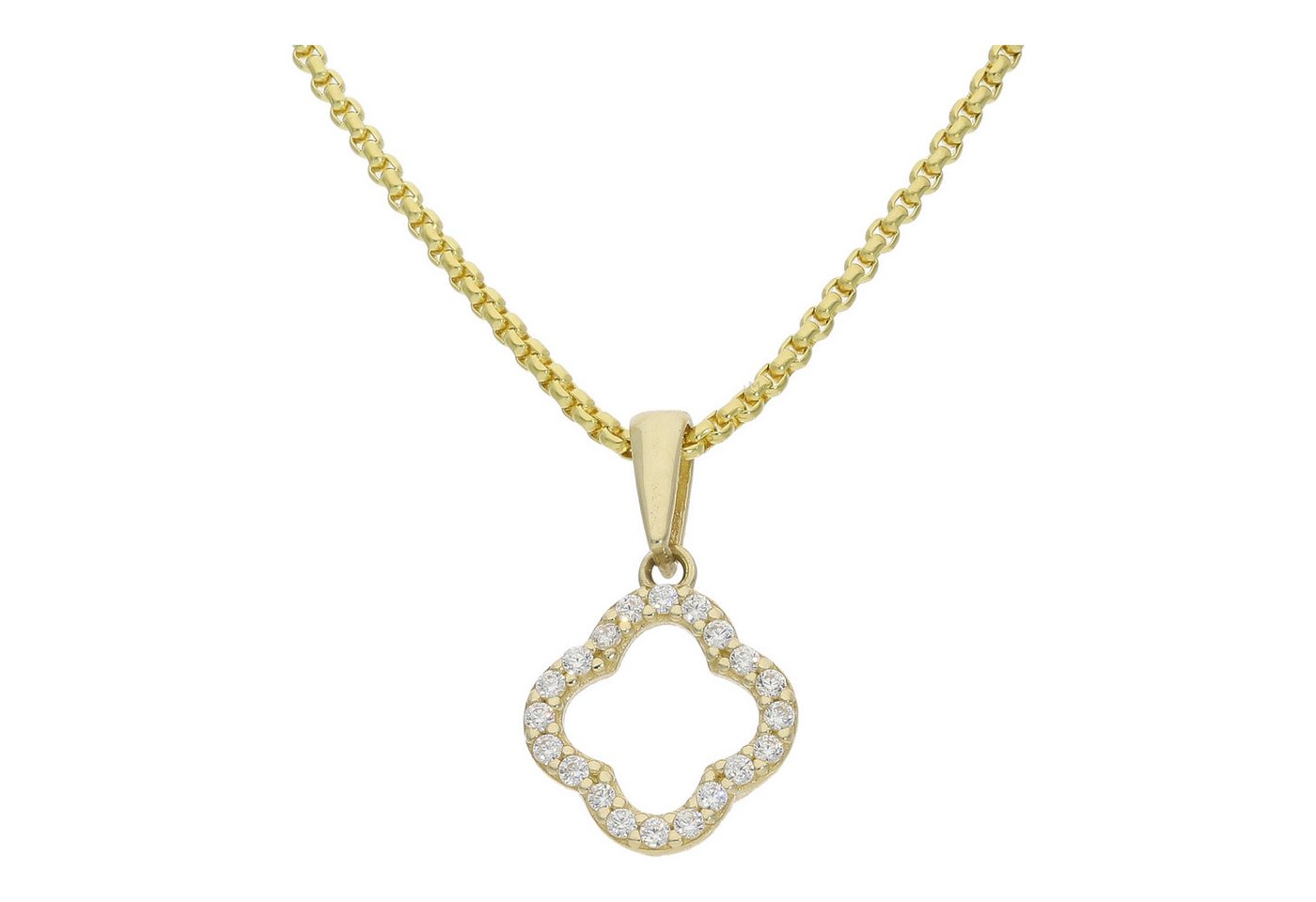 JuwelmaLux Kettenanhänger Anhänger 333 Gold Kleeblatt Zirkonia JL16-02-0799 JuwelmaLux (1-tlg), Schmuckanhänger von JuwelmaLux