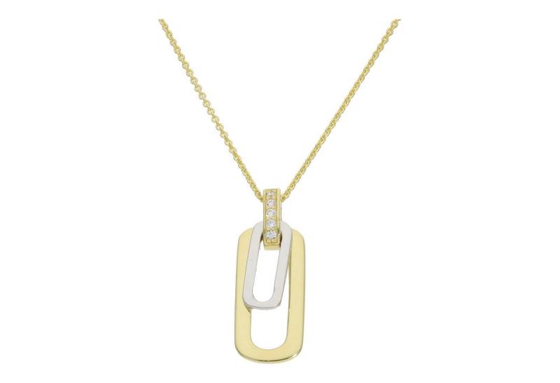 JuwelmaLux Kettenanhänger Anhänger 925 Silber Teils goldplattiert Zirkonia JL16-02-0830 (1-tlg), Schmuckanhänger von JuwelmaLux