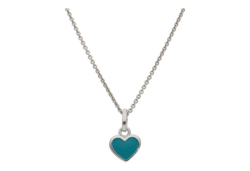 JuwelmaLux Kettenanhänger Kettenanhänger Herz 925 Silber JL10-02-3698 türkis emailliert (1-tlg), Schmuckanhänger von JuwelmaLux