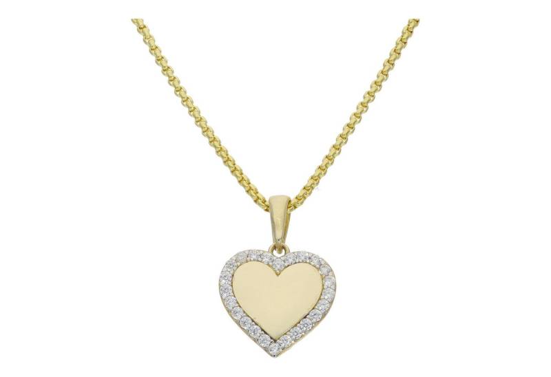JuwelmaLux Kettenanhänger Herzanhänger 333 Gold Zirkonia JL16-02-0806 JuwelmaLux (1-tlg), Schmuckanhänger von JuwelmaLux