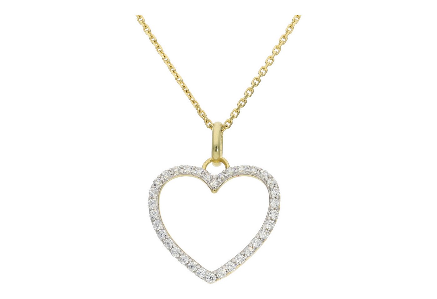 JuwelmaLux Kettenanhänger Herzanhänger 333 Gold Zirkonia JL16-02-0815 JuwelmaLux (1-tlg), Schmuckanhänger von JuwelmaLux