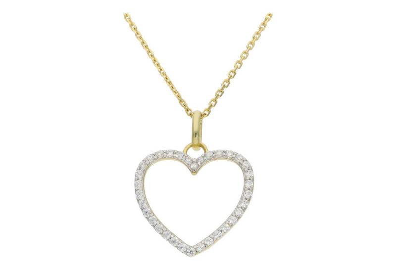 JuwelmaLux Kettenanhänger Herzanhänger 333 Gold Zirkonia JL16-02-0815 JuwelmaLux (1-tlg), Schmuckanhänger von JuwelmaLux