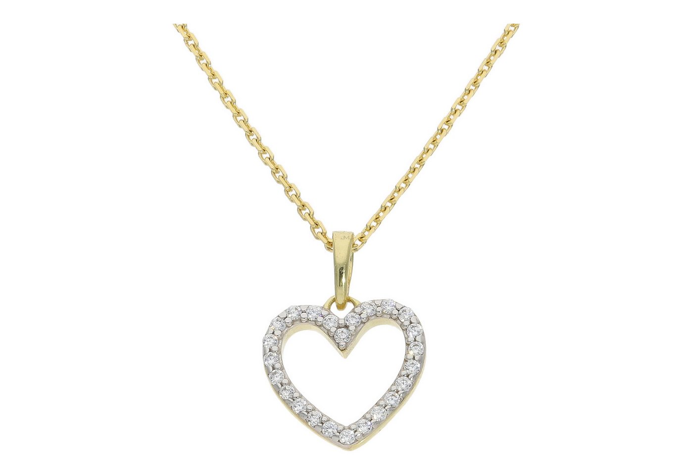 JuwelmaLux Kettenanhänger Herzanhänger 333 Gold Zirkonia JL16-02-0819 JuwelmaLux (1-tlg), Schmuckanhänger von JuwelmaLux