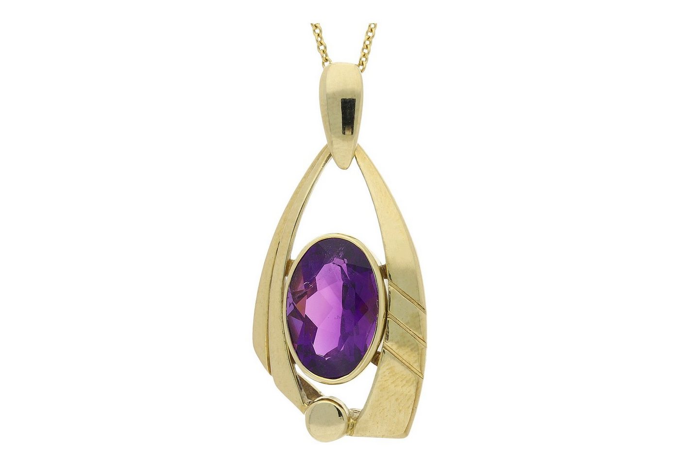 JuwelmaLux Kettenanhänger JuwelmaLux Anhänger 333/000 (8 Karat) Gold mit Amethyst JL30-02-1412 (1-tlg), Schmuckanhänger von JuwelmaLux