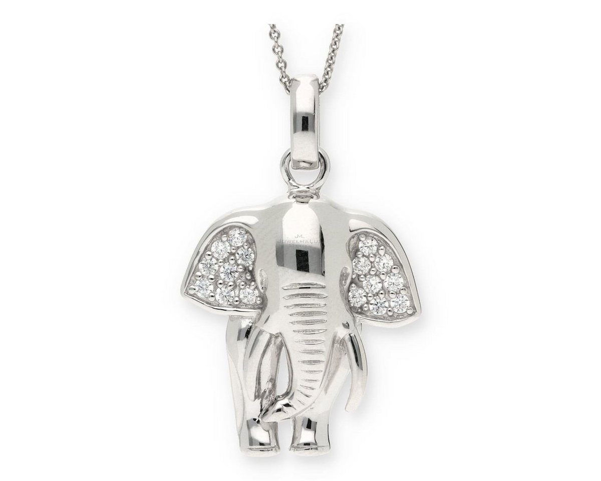 JuwelmaLux Kettenanhänger JuwelmaLux Anhänger 925/000 Sterling Silber Elefant mit Zirkonia JL10- (1-tlg), Schmuckanhänger von JuwelmaLux