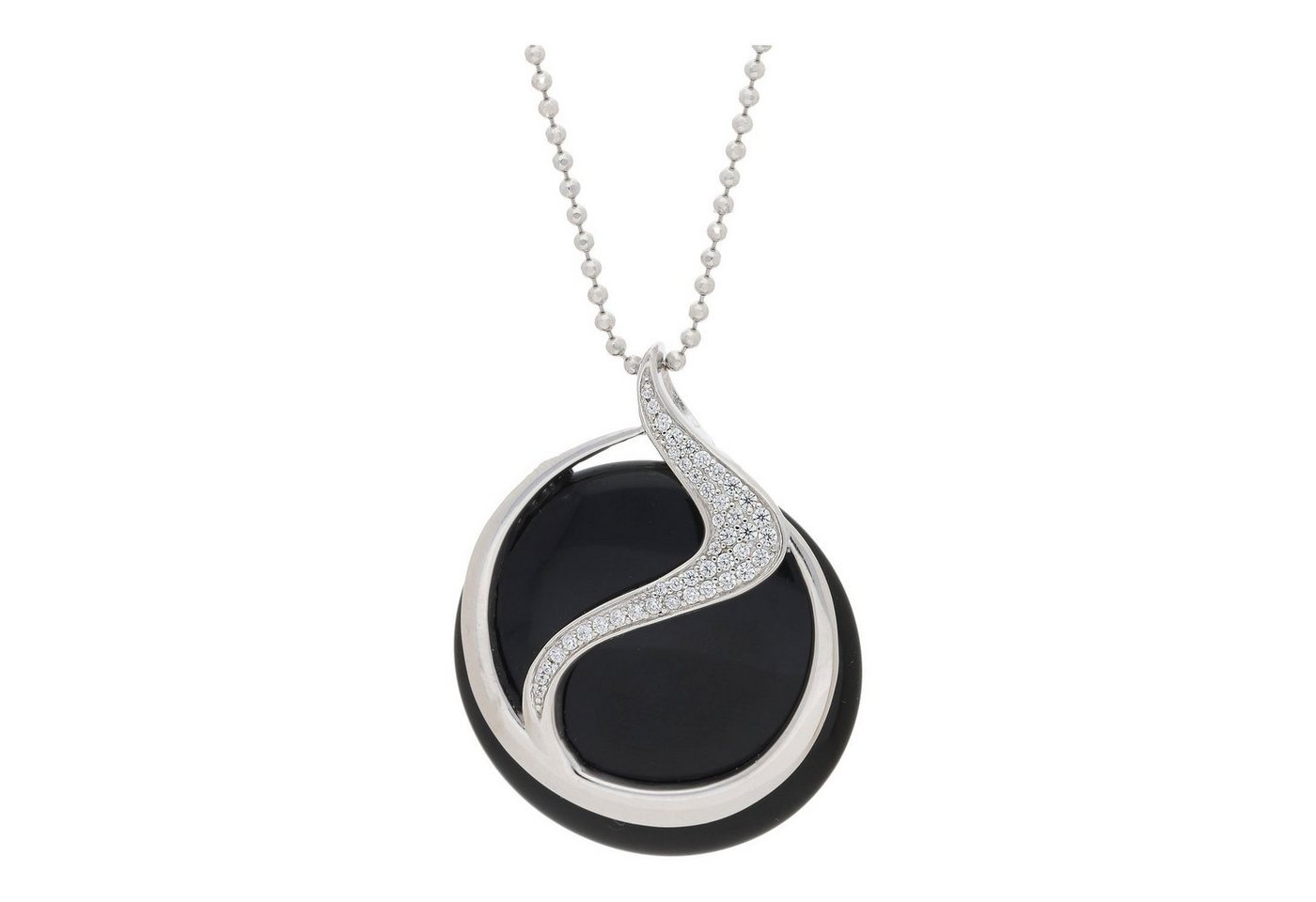 JuwelmaLux Kettenanhänger JuwelmaLux Anhänger 925/000 Sterling Silber mit Onyx JL10-02-2583 (1-tlg), Schmuckanhänger von JuwelmaLux