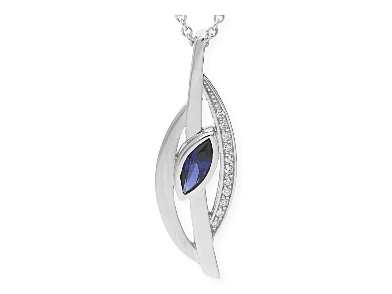 JuwelmaLux Kettenanhänger JuwelmaLux Anhänger 925 Silber mit Saphir und Zirkonia JL20-02-0431 (1-tlg), Schmuckanhänger von JuwelmaLux