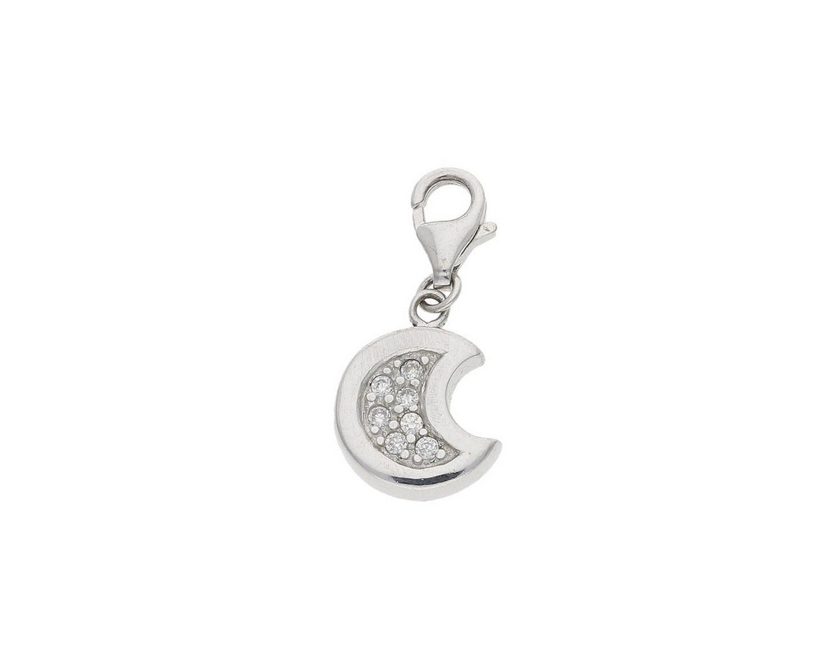 JuwelmaLux Kettenanhänger JuwelmaLux Charm Mond 925/000 Sterling Silber mit synth. Zirkonia JL30 (1-tlg), Schmuckanhänger von JuwelmaLux