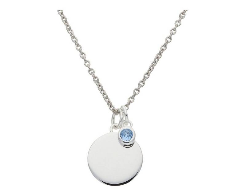 JuwelmaLux Kettenanhänger JuwelmaLux Gravurplatte Anhänger 925/000 Sterling Silber mit Geburtsst (1-tlg), Schmuckanhänger von JuwelmaLux