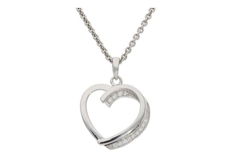 JuwelmaLux Kettenanhänger JuwelmaLux Herz Anhänger Silber 925 mit Zirkonia JL20-02-1148 (1-tlg), Schmuckanhänger von JuwelmaLux