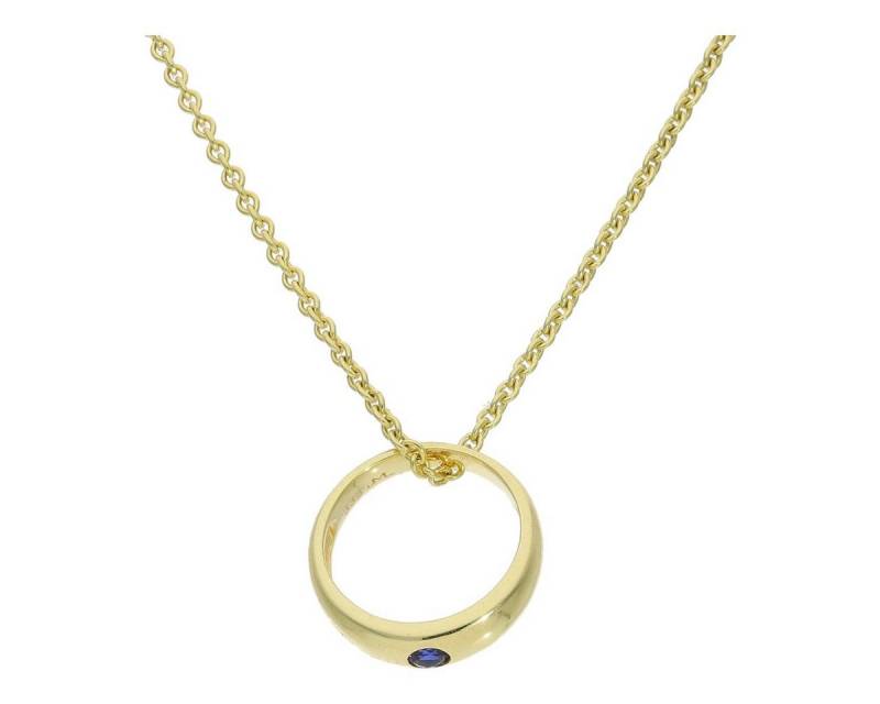 JuwelmaLux Kettenanhänger JuwelmaLux Taufring Gold 333 mit synth. Saphir für Jungen JL14-02-0454 (1-tlg), Schmuckanhänger von JuwelmaLux