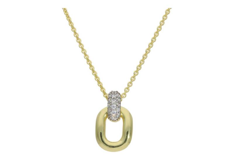 JuwelmaLux Kettenanhänger Kettenanhänger 925 Silber gold plattiniert Zirkonia JL16-02-0826 (1-tlg), Schmuckanhänger von JuwelmaLux