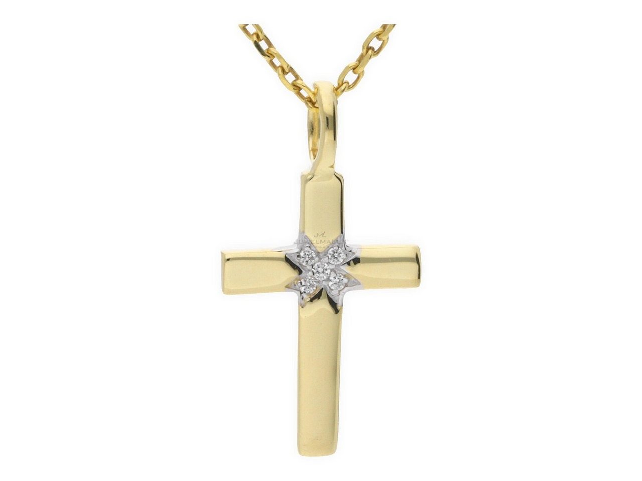 JuwelmaLux Kreuzanhänger JuwelmaLux Anhänger 333/000 (8 Karat) Gold Kreuz mit Zirkonia JL20-02- (1-tlg) von JuwelmaLux